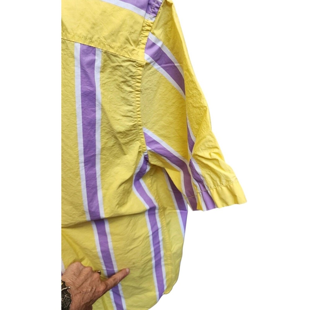 RipNDip Casual Button Front Shirt Size XL Yellow Stripe Unisex - Picture 6 of 10